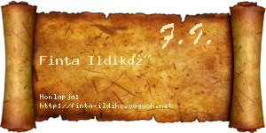 Finta Ildikó névjegykártya