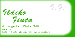 ildiko finta business card